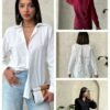 witte rode zwarte blouse