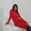 Stretch jurk rood – One size rode jurk