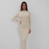 Stretch jurk witte (beige - ecru)– One size