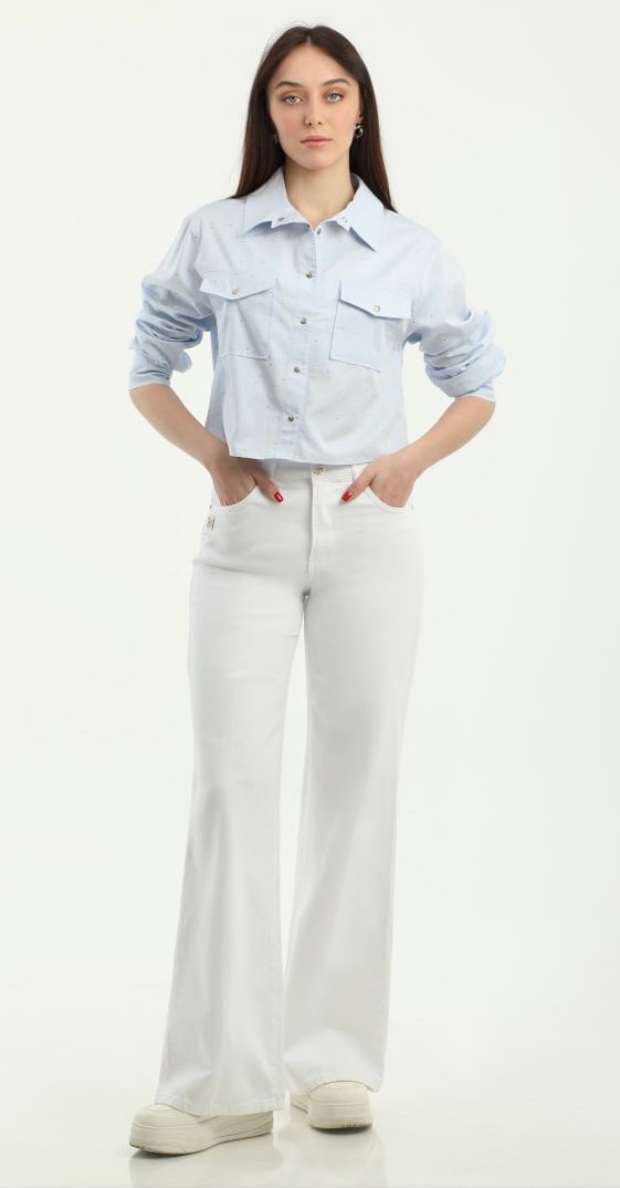 Blauw blouse